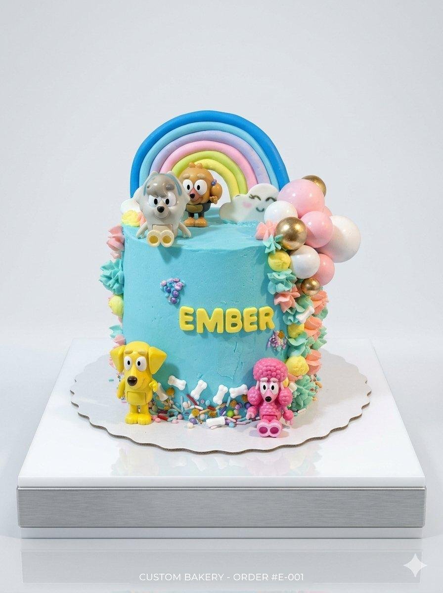 Custom Bluey-Themed Cake - Ayorah Bake House Saskatoon