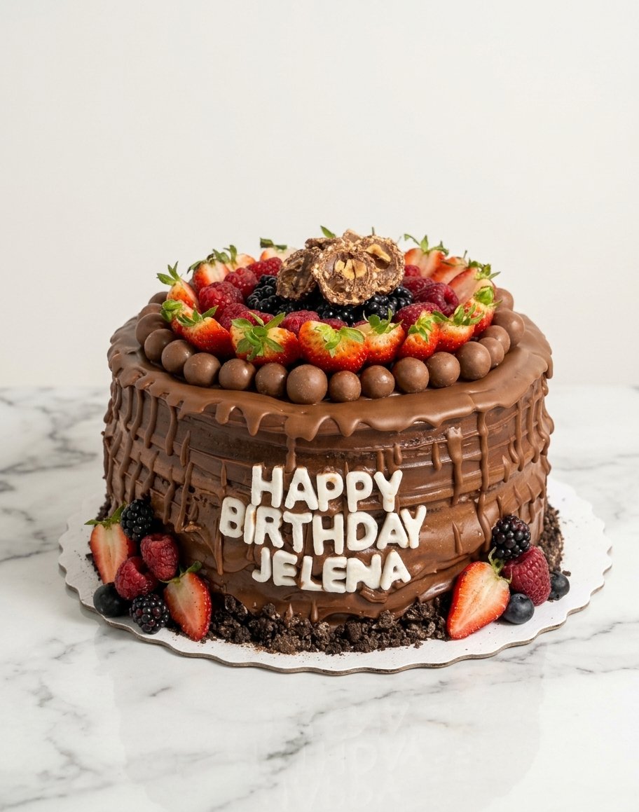 Chocolate Matilda Cake with Berry Burst - Ayorah Bake House Saskatoon